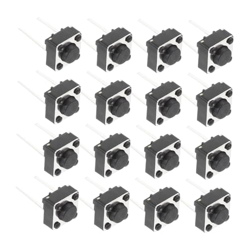 SOESFOUFU 100 Stück Momentary Druckknopfschalter Push Button für Diy Projekte Installieren Robuste Kunststoffkonstruktion für Elektronikbedürfnisse SOESFOUFU 100 Stück Momentary Druckknopfschalter Push Button für Diy Projekte Installieren Robuste Kunststoffkonstruktion für Elektronikbedürfnisse von SOESFOUFU