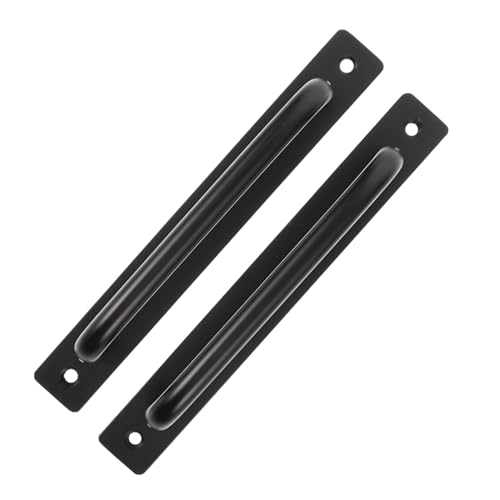 SOESFOUFU 2 STÜCK Teiliges Türgriff Langlebiger Aluminiumlegierung Schwarz Ergonomisch Geformt für Bequemen Griff Verschleißfest Einfache Montage Geeignet als Ersatzgriff für Schiebetüren von SOESFOUFU