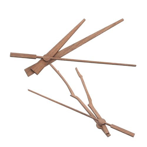 SOESFOUFU 2 Sätze DIY Uhrzeiger aus Holz Geräuschlose Zeiger für Wanduhr Reparatur und Bastelprojekte Langlebige Professionelle Uhrwerk Ersatzteile Geeignet für Kreative Uhrherstellung von SOESFOUFU