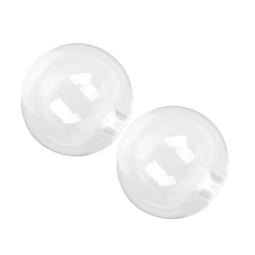 SOESFOUFU 2 Stück Glas Lampenschirm Transparent Deckenlampe Ersatz Lampenschirm Kugelförmig Ømm Einfach Montage Für Wohnzimmer Schlafzimmer Bar Beleuchtung von SOESFOUFU