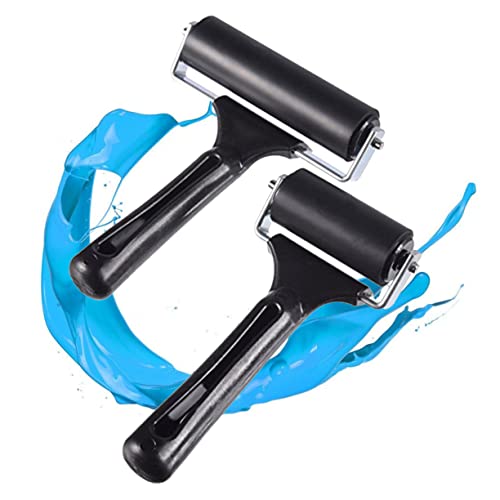 SOESFOUFU 2 Stück Gummiwalzen mit Robustem Metallrahmen für Rutsch Band Druck und Stempelinstrumente Schwarz SOESFOUFU 2 Stück Gummiwalzen mit Robustem Metallrahmen für Rutsch Band Druck und Stempelinstrumente Schwarz von SOESFOUFU