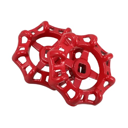 SOESFOUFU 2 Stück Gusseisen Runde Radgriffe für Außenarmaturen Robust Installieren für Absperrhähne Außenbereich von SOESFOUFU