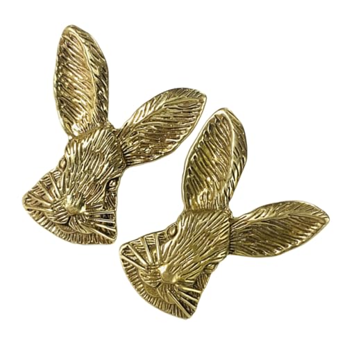 SOESFOUFU 2 Stück Schrankknöpfe aus Messing mit Niedlichem Hasenkopf design Vielseitige Möbelgriffe für Küchen Kommoden Schubladenschränke Einfache Montage Goldfarbene Dekoration SOESFOUFU 2 Stück Schrankknöpfe aus Messing mit Niedlichem Hasenkopf design Vielseitige Möbelgriffe für Küchen Kommoden Schubladenschränke Einfache Montage Goldfarbene Dekoration von SOESFOUFU