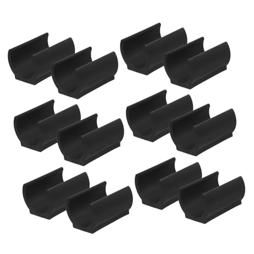 SOESFOUFU 20stücke Rohrklemmen Aus Kunststoff U-förmige Bodengleiter Für Rohre Stuhlbeinschoner -Kissen Bürostuhl-fußpolster Schwarz von SOESFOUFU