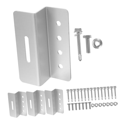 SOESFOUFU 4 Stück Aluminium Solar Panel Montage Z halterung Wetterfest für Wohnmobil Boots Dach Flexible Befestigung Kompatibel mit Wohnmobil Wohnwagen Reisemobil von SOESFOUFU