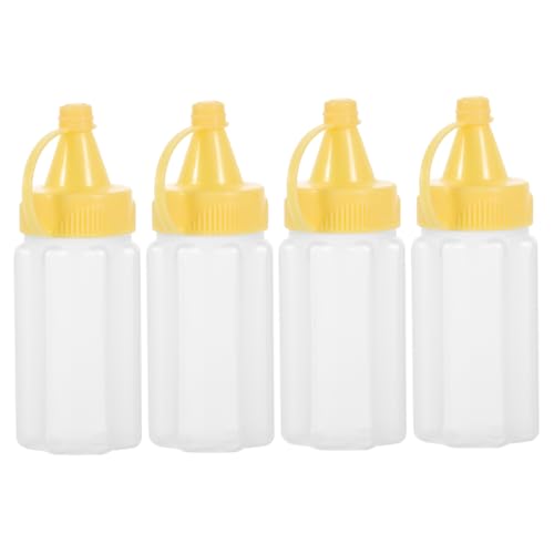 SOESFOUFU 4 Pcs Mini Sauce Flaschen Spender Gewürz Salat Dressing Sauce Ketchup Flaschen Spender Für Den Heimgebrauch von SOESFOUFU