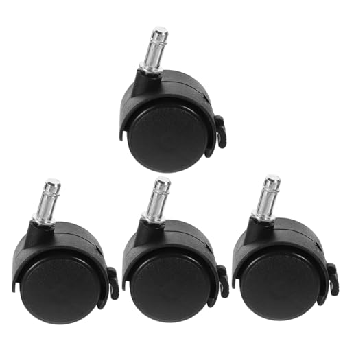 SOESFOUFU 4Stücke Mini Schwenkräder für Mülleimer Ersatzräder mit Bremse Stange Geeignet für Kleine Küchengeräte und Aufbewahrungsboxen von SOESFOUFU