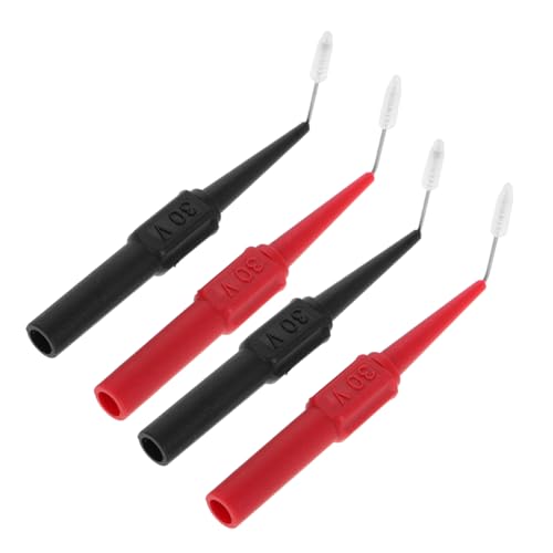 SOESFOUFU 4 Stück Multimeter Prüfsonden Set Kupfer Testspitzen Fahrzeug Schaltungsprüfstift Winkel Rot Schwarz für Auto Elektronik Präzise Messleitung Diagnosegerät SOESFOUFU 4 Stück Multimeter Prüfsonden Set Kupfer Testspitzen Fahrzeug Schaltungsprüfstift Winkel Rot Schwarz für Auto Elektronik Präzise Messleitung Diagnosegerät von SOESFOUFU