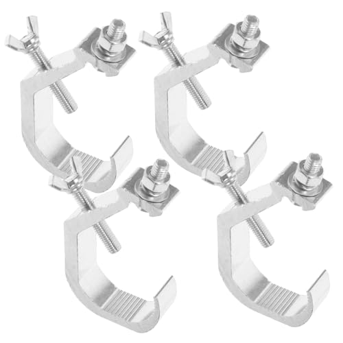 SOESFOUFU 4 Stück Teiliges Bühnenlichtklemmen aus Aluminium Robuste Traversenhalterung mit Sicherem Griff Einsetzbar für Scheinwerfer und Moving Head Einfache Montage für Stabile von SOESFOUFU