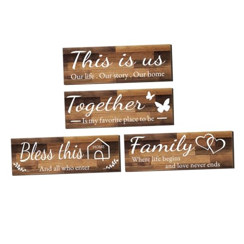 SOESFOUFU 4 Stück Wandhängung Ornament Motivierendes Holzschild Motivationswandplaque Tischschilder Aus Holz Schlafzimmer Wanddekoration Inspirierende Wandkunst Buchstaben-hängebrett Hölzern SOESFOUFU 4 Stück Wandhängung Ornament Motivierendes Holzschild Motivationswandplaque Tischschilder Aus Holz Schlafzimmer Wanddekoration Inspirierende Wandkunst Buchstaben-hängebrett Hölzern von SOESFOUFU