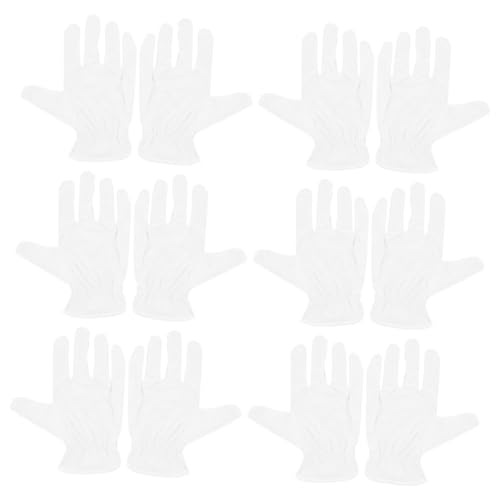 SOESFOUFU 6 Paare Mikrofaser Handschuhe Staubfrei Antistatisch Leicht Komfortabel Schmuckinspektion Etikette Vielseitig Für Bühne Kunst von SOESFOUFU