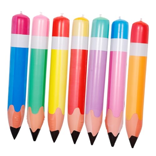 SOESFOUFU 7 Stück Teiliges Aufblasbares Bleistift Deko Farbenfrohe PVC Jumbo Bleistifte Leichte Kreative Schulanfang Dekoration für Klassenzimmer und Kinderparty SOESFOUFU 7 Stück Teiliges Aufblasbares Bleistift Deko Farbenfrohe PVC Jumbo Bleistifte Leichte Kreative Schulanfang Dekoration für Klassenzimmer und Kinderparty von SOESFOUFU