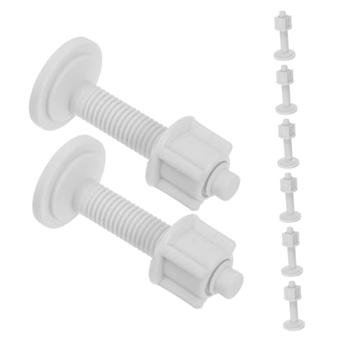 SOESFOUFU 8 Stück Toilettenschraubenteile Toilettendeckelschraube Universal Toilettenschrauben Bolzenschrauben Toilettensitzoberteil Befestigungsteil Ersatz Toilettenverschlüsse von SOESFOUFU
