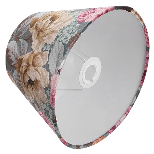 SOESFOUFU Vielblütiger Stoff Lampenschirm Für Tischlampe | | E27 | Bunte Blumenmuster | Dekorative Lampenabdeckung Für Wohnzimmer Und Schlafzimmer von SOESFOUFU