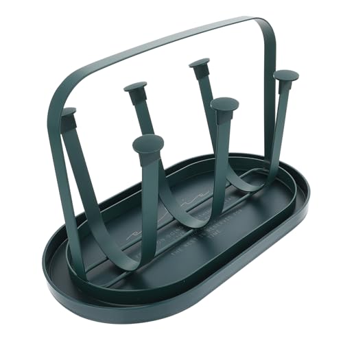 SOESFOUFU Flaschenständer Abtropfgestell mit Ablauftablett Stabiler Cup Drainer Frei Platzierbar Schnelle Wasserentwässerung Dekorativer Tassenhalter für Haushalt und von SOESFOUFU