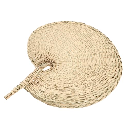 SOESFOUFU Handgewebter Leichter Sommerfächer aus Palmblatt Portabel und Kühlend Natürlicher Geflochtener Fächer für Innen und Außenbereich Praktisches Accessoire für Heiße Tage von SOESFOUFU