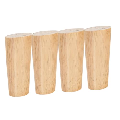SOESFOUFU Holz Sofa Beine Schräg Massivholz Möbelbeine für Couch Schrank Erhöhend Stabile Möbelfüße in Eichenfarbe Einfache Montage Kratzfest und Elegantes Design von SOESFOUFU