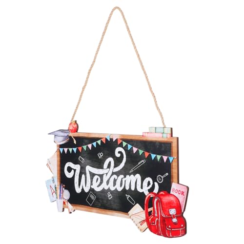 SOESFOUFU Holz Willkommensschild Schulanfang Türdeko Robustes Holz Ornament für Klassenzimmer Tür Frontdekoration mit Aufhängung Einfache Installation SOESFOUFU Holz Willkommensschild Schulanfang Türdeko Robustes Holz Ornament für Klassenzimmer Tür Frontdekoration mit Aufhängung Einfache Installation von SOESFOUFU