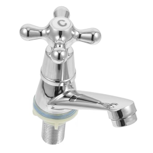 SOESFOUFU Kaltwasser Waschtischarmatur Einloch Wasserhahn Bad Waschbeckenarmatur mit Schnellem Öffnungsmechanismus für Waschbecken Handwaschbecken und Arbeitsplatten Langlebig und von SOESFOUFU