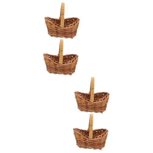 SOESFOUFU 2sets Mini-körbe Mit Griffen Woven Aufbewahrungskörbe Für Gastgeschenke Home Decor Hochzeit 2 Stücke * 2 von SOESFOUFU