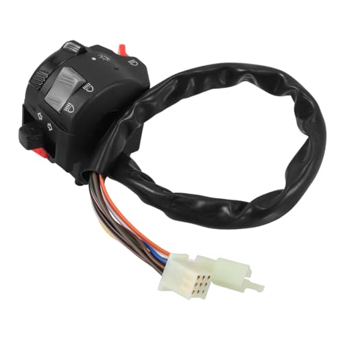 SOESFOUFU Lenkerschalter für Motorräder Multifunktionaler Schalter für Hupe und Blinker Einfache Installation Langlebig Kompatibel mit Modellen von SOESFOUFU
