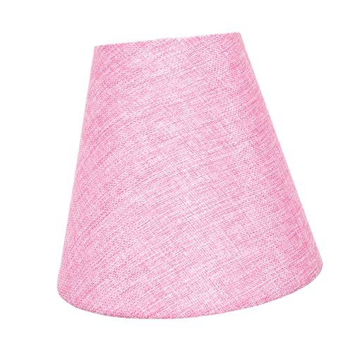 SOESFOUFU Stilvoller Lampenschirm Baumwollstoff Fassung Tischlampe Nachttisch Vielseitig Einsetzbar Einfache Montage Robustes Material Modernes Design in Rosa von SOESFOUFU