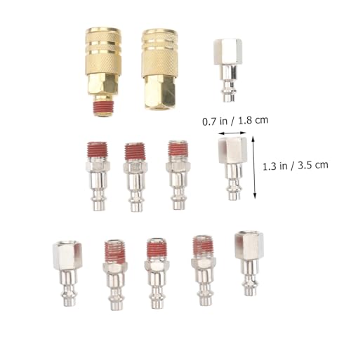 SOESFOUFU Teiliges Pneumatik Steckverbinder Set aus Robustem Eisen Npt Luftkupplungen mit Schnellanschluss für Kompressor Schlauchverbinder Gerade Verbinder und Reduzierer für von SOESFOUFU