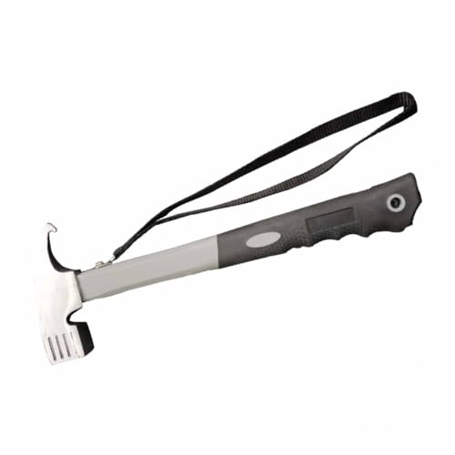 SOESFOUFU Zelt hammer Leicht und Robust mit Ergonomischem Kunststoffgriff Nylonband gegen Verlieren Vielseitiges Outdoor werkzeug für Camping Wandern Picknick und Jagdausflüge von SOESFOUFU
