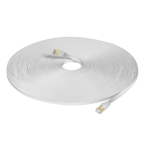 SOEYBAE lan kabel 1m Cat 7 Netzwerkkabel, Cat 7 Ethernet Kabel 10Gbps 600Mhz Internet Patchkabel für Switch Router Modem Patch Panel PC, Flach und Dünn Weiß SOEYBAE lan kabel 1m Cat 7 Netzwerkkabel, Cat 7 Ethernet Kabel 10Gbps 600Mhz Internet Patchkabel für Switch Router Modem Patch Panel PC, Flach und Dünn Weiß von SOEYBAE