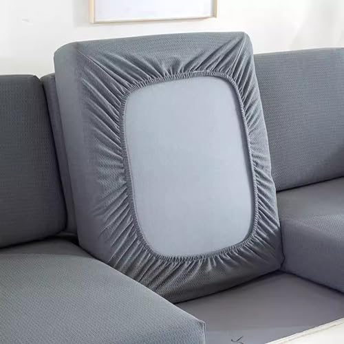 Elastische Sofabezüge wasserdicht rutschfest verschleißfest Kissenbezüge Ersatz Schutz for Möbel for Wohnzimmer (Farbe : Grau, Größe : 45-60cm x 110-140cm) von SOFA SUPPLIES