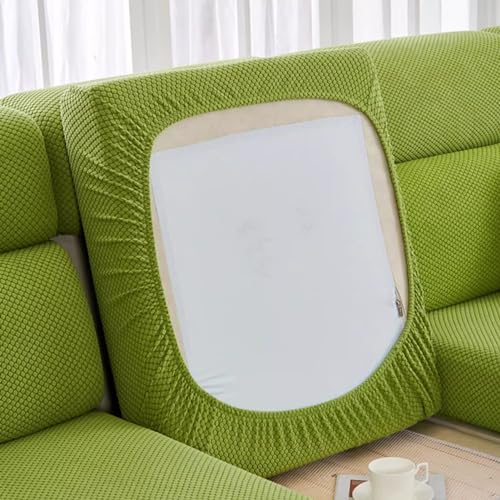 Elastischer Sofabezug Sofaschoner Bezug Verdickung Jacquard-Stoff Sofa-Bezug Kombinierter Sofabezug für L-Sofas (Farbe : Grün, Größe : 90-110cm x 160-190cm) von SOFA SUPPLIES