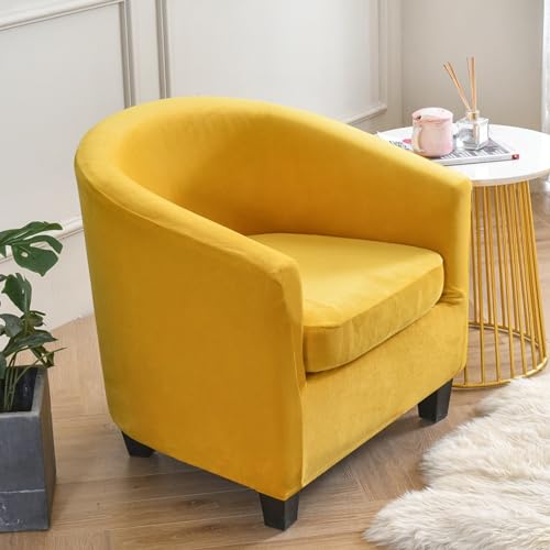 Sofabezug Armlehne Sofabezug für eine Person Hochelastisch dehnbar Goldener Samt Kombi-Sofabezug Runder Sofabezug (Farbe : Gelb, Größe : Kombipakete) von SOFA SUPPLIES