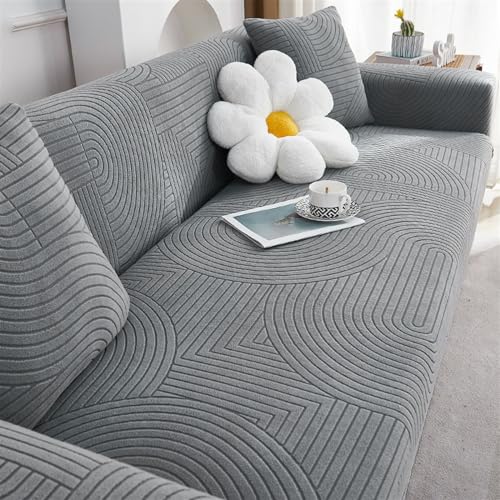Sofabezug Modern und schlicht Sofabezüge Elastischer Sofaschutzbezug Elastische Passform Sofa-Spannbettlaken Abdeckung für Heimschutz (Farbe : Dunkelgrau, Größe : 1 Sitzer) von SOFA SUPPLIES