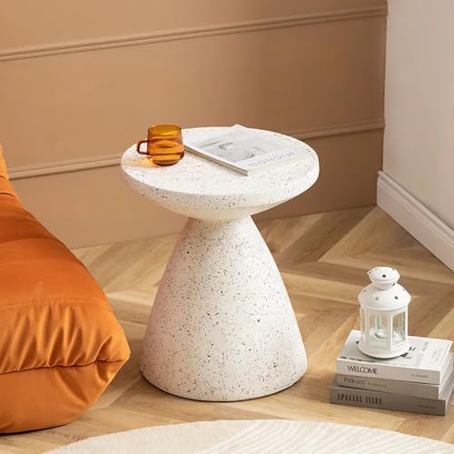 Couchtisch Rund,wohnzimmertisch,kleiner Tisch,Hochglanz-Tischplatte, Marmoriert, ,Sofa-Beistelltisch, Runder Couchtisch, Wohnzimmer, Schlafzimmer, Arbeitszimmer, Bar, Hotel, Außenbereich, Büro, Schule von SOFACHEN