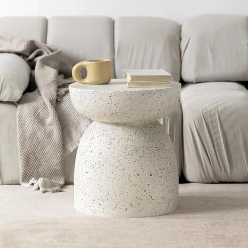 Couchtisch Rund,wohnzimmertisch,kleiner Tisch,Hochglanz-Tischplatte, Marmoriert, ,Sofa-Beistelltisch, Runder Couchtisch, Wohnzimmer, Schlafzimmer, Arbeitszimmer, Bar, Hotel, Außenbereich, Büro, Schule von SOFACHEN