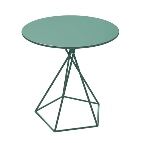 SOFACHEN Beistelltisch Rund, Couchtisch Rund, Runder Tisch Als Ablagefläche, Wohnzimmertisch, Kleiner Tisch, Nachttisch, Geeignet Für Wohnzimmer, Schlafzimmer, Heimbüro(50x50cm)(Green) von SOFACHEN