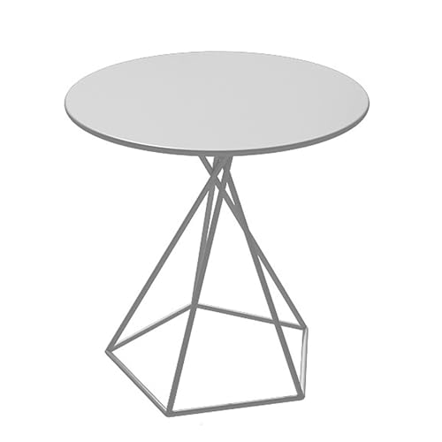 SOFACHEN Beistelltisch Rund, Couchtisch Rund, Runder Tisch Als Ablagefläche, Wohnzimmertisch, Kleiner Tisch, Nachttisch, Geeignet Für Wohnzimmer, Schlafzimmer, Heimbüro(50x50cm)(White) von SOFACHEN