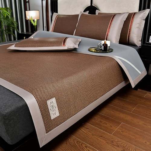 SOFACHEN Falten Bambus-Bettmatte, Sommer Schlafmatte Bambus, rutschfest Atmungsaktiv, Schlafmatten Bett Matte Für Einzel-doppelbett-schulfamilie, Verschiedene Spezifikationen(Color A,90cm) von SOFACHEN