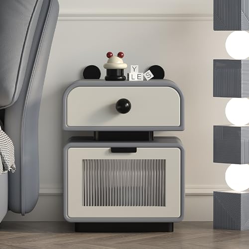 SOFACHEN Massivholz Kiefer Nachttisch, Nachtschrank Nachtkonsole, Nachtkommode Schrank Kommode, Beistelltisch mit 2 Schubladen, Platzsparender Nachtkasten für Wohnzimmer Schlafzimmer(Light Grey,30cm) SOFACHEN Massivholz Kiefer Nachttisch, Nachtschrank Nachtkonsole, Nachtkommode Schrank Kommode, Beistelltisch mit 2 Schubladen, Platzsparender Nachtkasten für Wohnzimmer Schlafzimmer(Light Grey,30cm) von SOFACHEN
