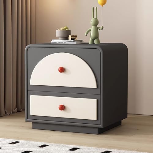 SOFACHEN Nachttisch Beistelltisch, Nachtschrank für Schlafzimmer, Nachtkommode mit 2 Schubladen und Leises Gleiten, Schlichter Sofatisch Schubladenschrank für Schlafzimmer/Wohnzimmer(Dark Grey,50cm) SOFACHEN Nachttisch Beistelltisch, Nachtschrank für Schlafzimmer, Nachtkommode mit 2 Schubladen und Leises Gleiten, Schlichter Sofatisch Schubladenschrank für Schlafzimmer/Wohnzimmer(Dark Grey,50cm) von SOFACHEN