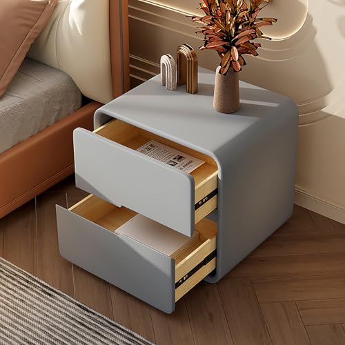 SOFACHEN Nachttisch für Schlafzimmer, Nachtschrank mit 2 Schubladen und Versteckter Griff, Stark und stabil Nachtkasten, für Ihr Schlafzimmer, Wohnzimmer Beistelltisch Einfacher Sofatisch(Gray,30cm) von SOFACHEN