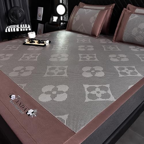 Sommer Schlafmatte Bambus, Faltbare Bambus-kühlmatratze, Bambusmatte Bett Schlafen Pad, Für Die Kühlung Im Schlafzimmer Zu Hause-faltbar Erfrischend, Atmungsaktiv,Doppelseitige Verwendung(Color K,90cm von SOFACHEN
