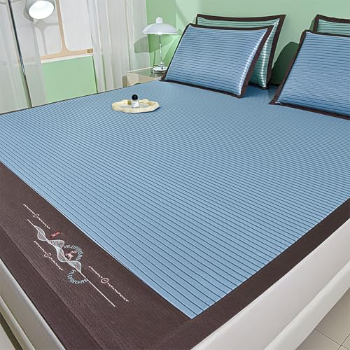 Sommer Schlafmatte Bambus, Faltbare Bambus-kühlmatratze, Bambusmatte Bett Schlafen Pad, Für Die Kühlung Im Schlafzimmer Zu Hause-faltbar Erfrischend, Atmungsaktiv,Doppelseitige Verwendung(Color C,90cm von SOFACHEN