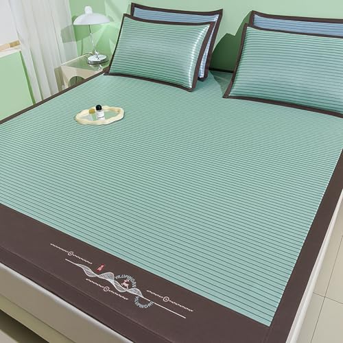 Sommer Schlafmatte Bambus, Faltbare Bambus-kühlmatratze, Bambusmatte Bett Schlafen Pad, Für Die Kühlung Im Schlafzimmer Zu Hause-faltbar Erfrischend, Atmungsaktiv,Doppelseitige Verwendung(Color G,150c von SOFACHEN
