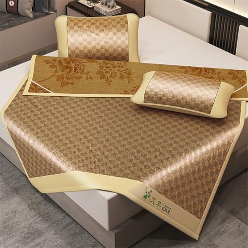 Sommer Schlafmatte Bambus, Faltbare Bambus-kühlmatratze, Bambusmatte Bett Schlafen Pad Für Die Kühlung Im Schlafzimmer Zu Hause-faltbar Erfrischend, Atmungsaktiv, Doppelseitige Verwendung(Color D,90cm von SOFACHEN