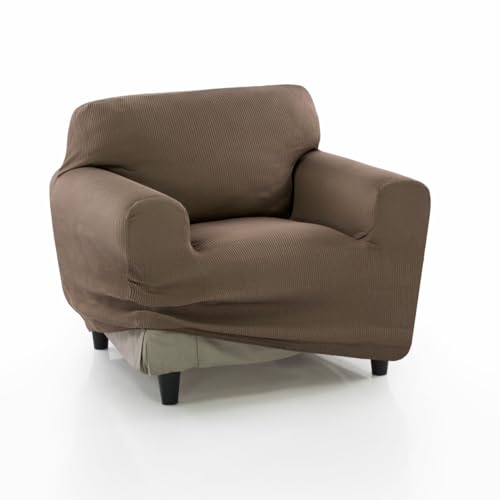SOFAKOVER® Sofabezug, super elastisch, für 1-Sitzer, atmungsaktiv, bequem und langlebig, Sofaüberwurf, einfach anzubringen, Maße 70-110 cm, Wildleder von SOFAKOVER