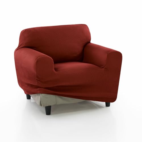 SOFAKOVER® Super elastischer Sofabezug mit Pocket für 1-Sitzer, atmungsaktiv, bequem und langlebig, einfach anzubringen, Maße 70-110 cm, Orange von SOFAKOVER