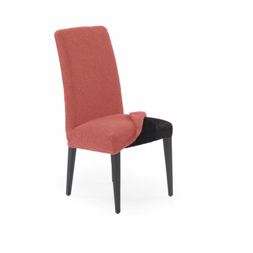 SOFASKINS® Esszimmerstuhlbezüge, 2er-Pack, super elastisch, atmungsaktiv und langlebig, Stuhlbezug mit Rückenlehne, einfach anzubringen, Größe 40-60 cm, Koralle von SOFASKINS