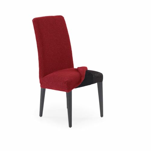 SOFASKINS® Esszimmerstuhlbezüge, 2er-Pack, super elastisch, atmungsaktiv und langlebig, Stuhlbezug mit Rückenlehne, einfach anzubringen, Größe 40-60 cm, Rot von SOFASKINS