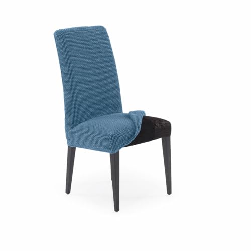 SOFASKINS® Esszimmerstuhlbezüge, 2er-Pack, super elastisch, atmungsaktiv und langlebig, Stuhlbezug mit Rückenlehne, einfach anzubringen, Maße 40-60 cm, Himmelblau von SOFASKINS
